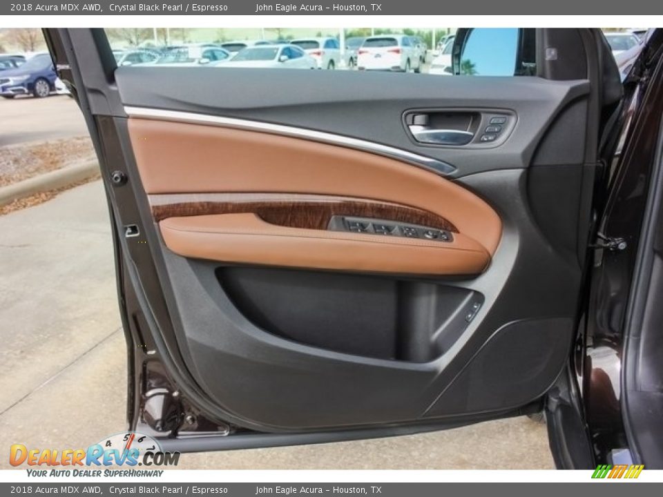 2018 Acura MDX AWD Crystal Black Pearl / Espresso Photo #12