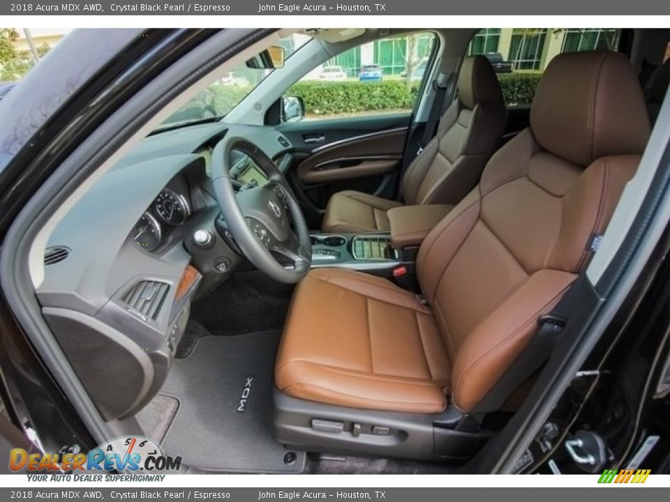 2018 Acura MDX AWD Crystal Black Pearl / Espresso Photo #16