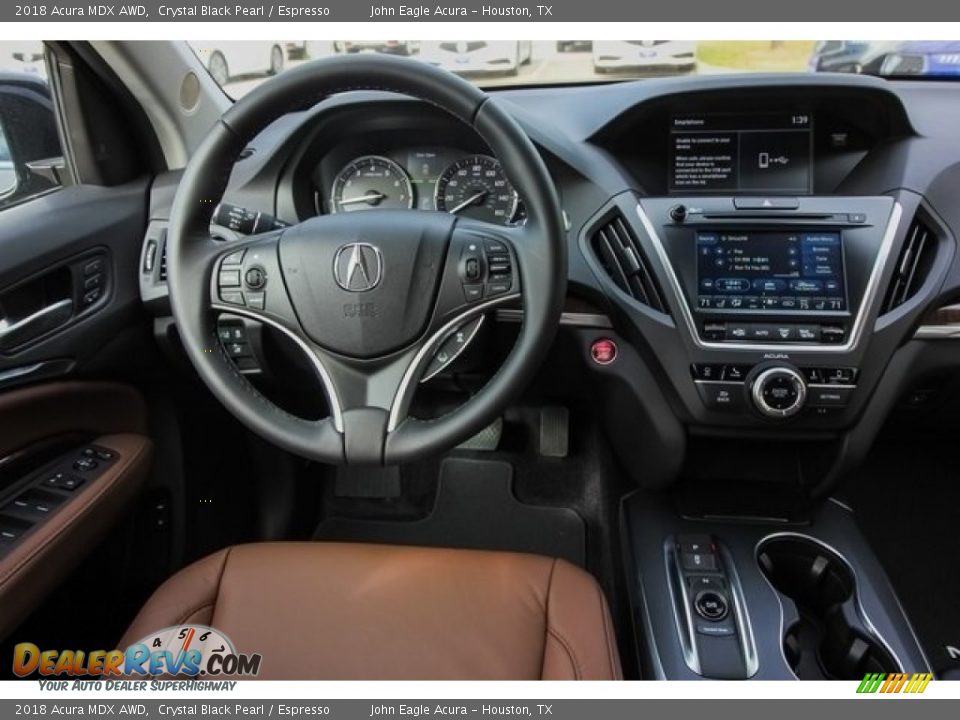 2018 Acura MDX AWD Crystal Black Pearl / Espresso Photo #27