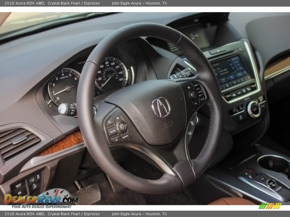 2018 Acura MDX AWD Crystal Black Pearl / Espresso Photo #34
