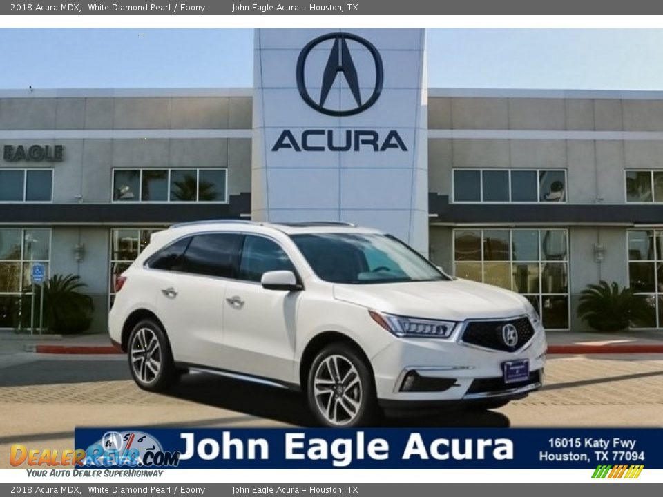 2018 Acura MDX White Diamond Pearl / Ebony Photo #1