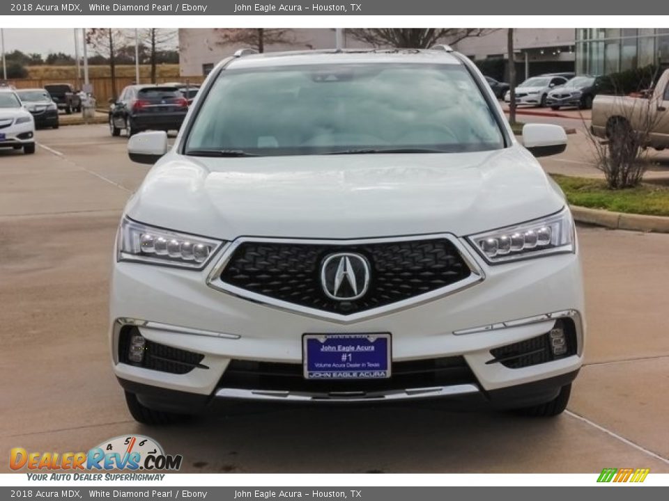 2018 Acura MDX White Diamond Pearl / Ebony Photo #2