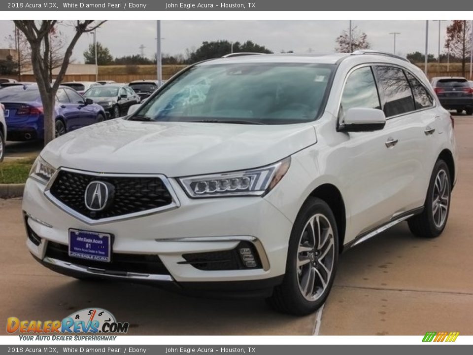 2018 Acura MDX White Diamond Pearl / Ebony Photo #3