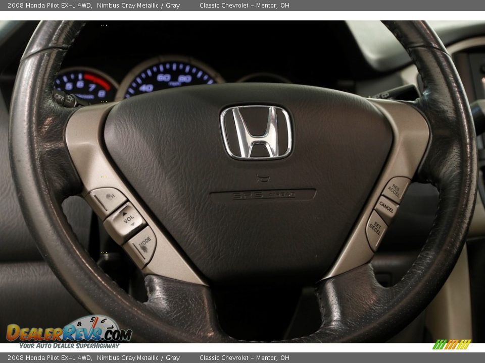 2008 Honda Pilot EX-L 4WD Nimbus Gray Metallic / Gray Photo #6