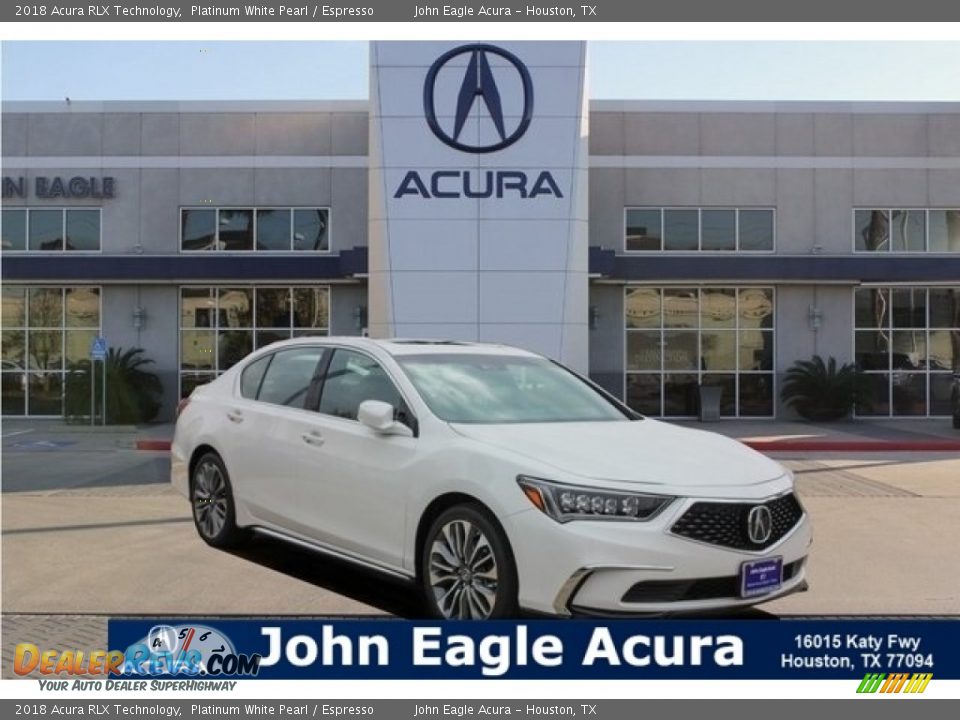 2018 Acura RLX Technology Platinum White Pearl / Espresso Photo #1