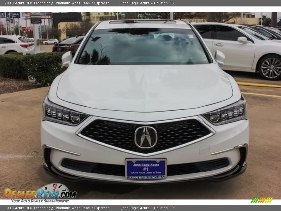 2018 Acura RLX Technology Platinum White Pearl / Espresso Photo #2