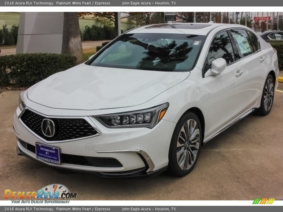2018 Acura RLX Technology Platinum White Pearl / Espresso Photo #3
