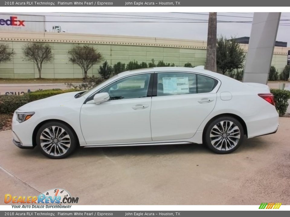 2018 Acura RLX Technology Platinum White Pearl / Espresso Photo #4