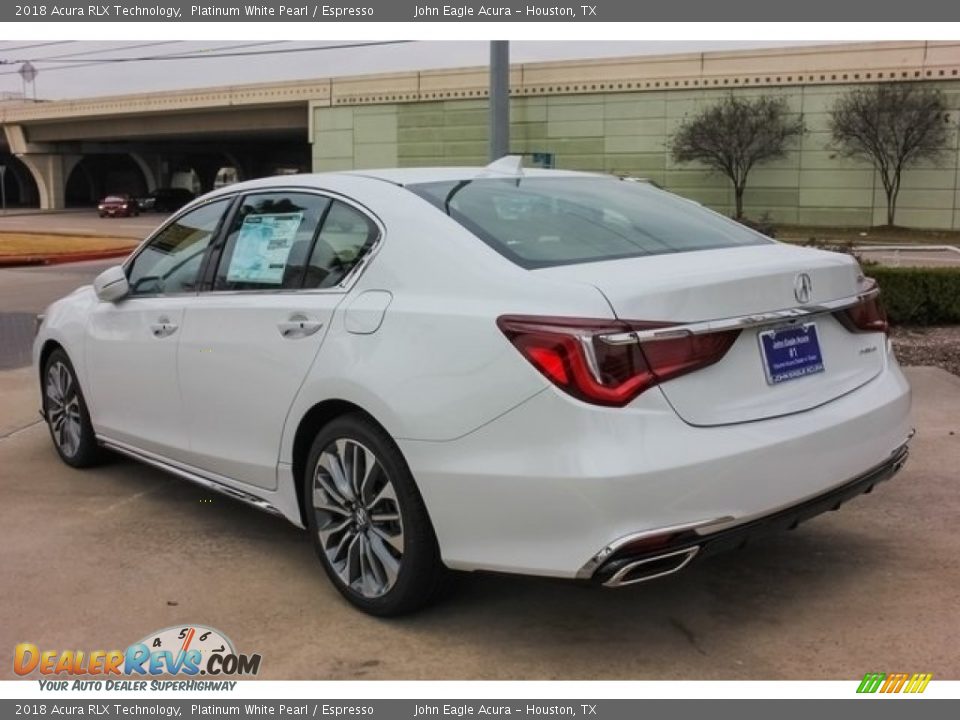 2018 Acura RLX Technology Platinum White Pearl / Espresso Photo #5