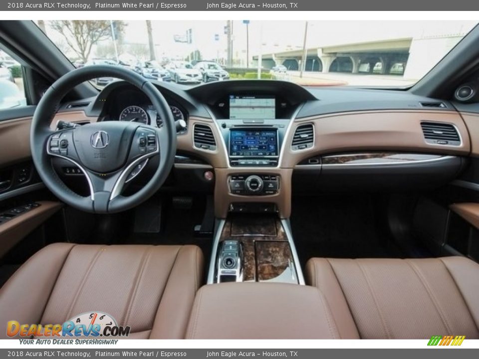 2018 Acura RLX Technology Platinum White Pearl / Espresso Photo #9
