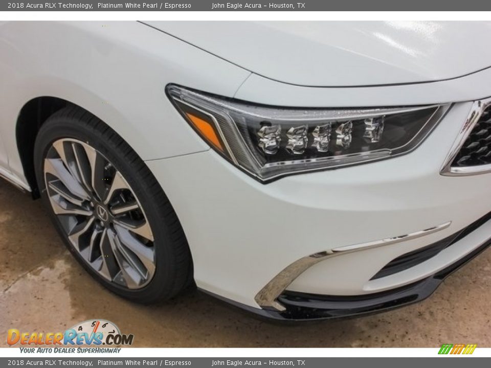 2018 Acura RLX Technology Platinum White Pearl / Espresso Photo #10