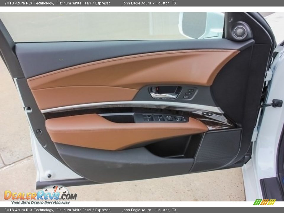 2018 Acura RLX Technology Platinum White Pearl / Espresso Photo #12