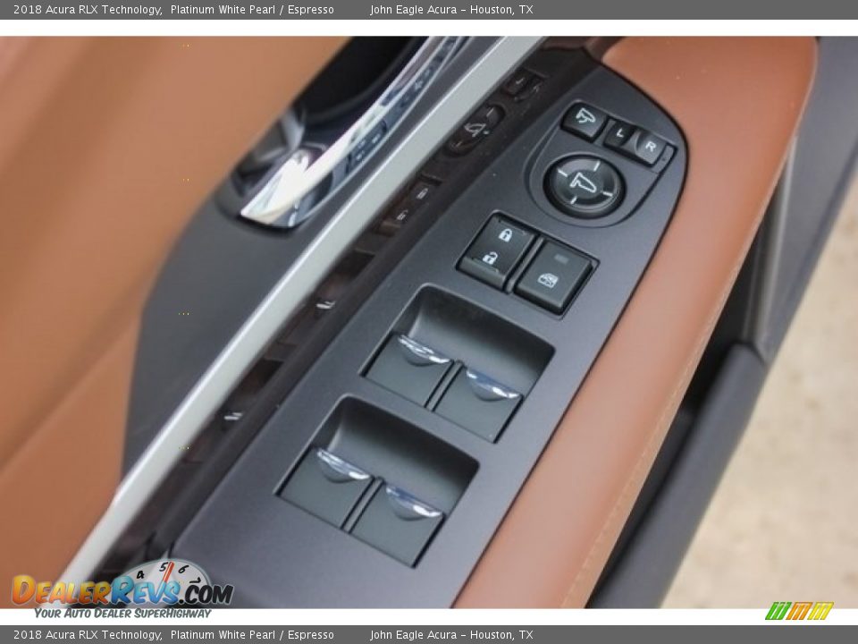 2018 Acura RLX Technology Platinum White Pearl / Espresso Photo #13