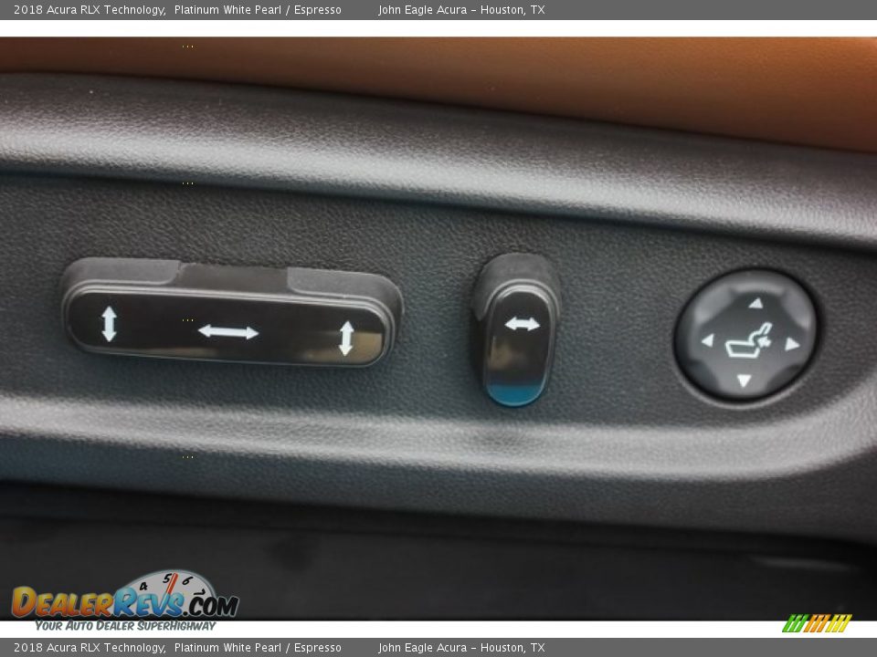 2018 Acura RLX Technology Platinum White Pearl / Espresso Photo #14