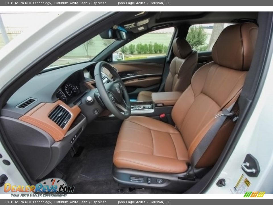 2018 Acura RLX Technology Platinum White Pearl / Espresso Photo #16