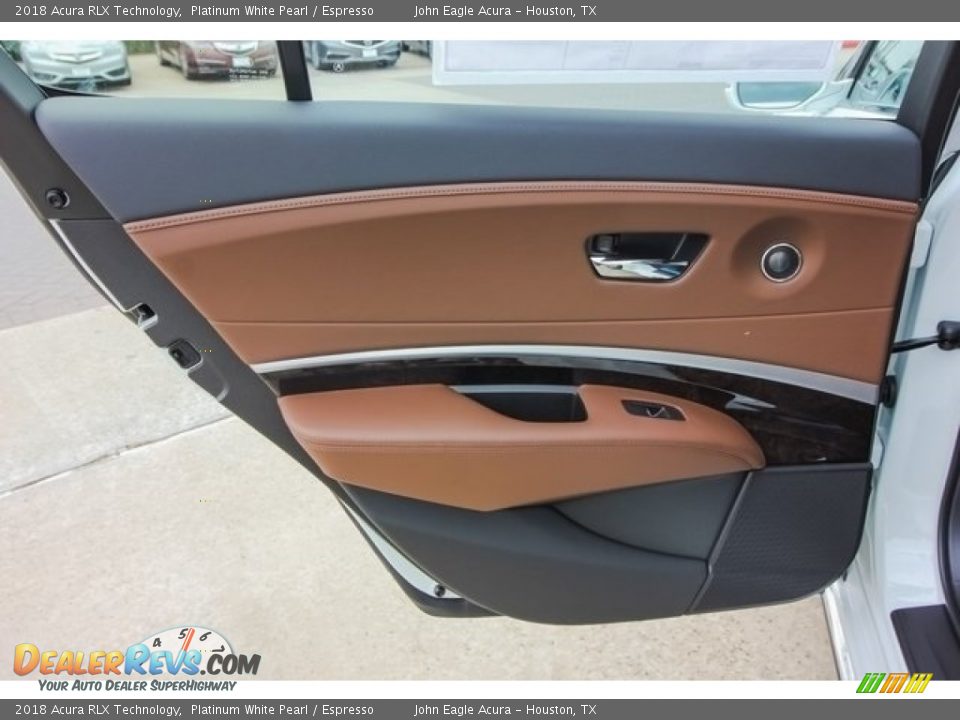 2018 Acura RLX Technology Platinum White Pearl / Espresso Photo #17