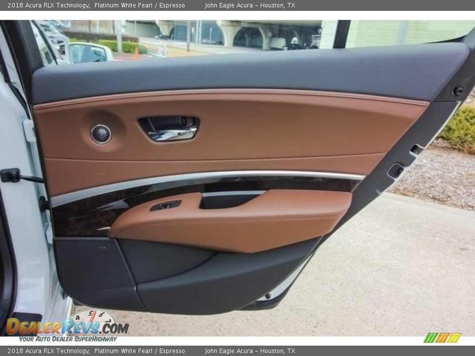 2018 Acura RLX Technology Platinum White Pearl / Espresso Photo #20