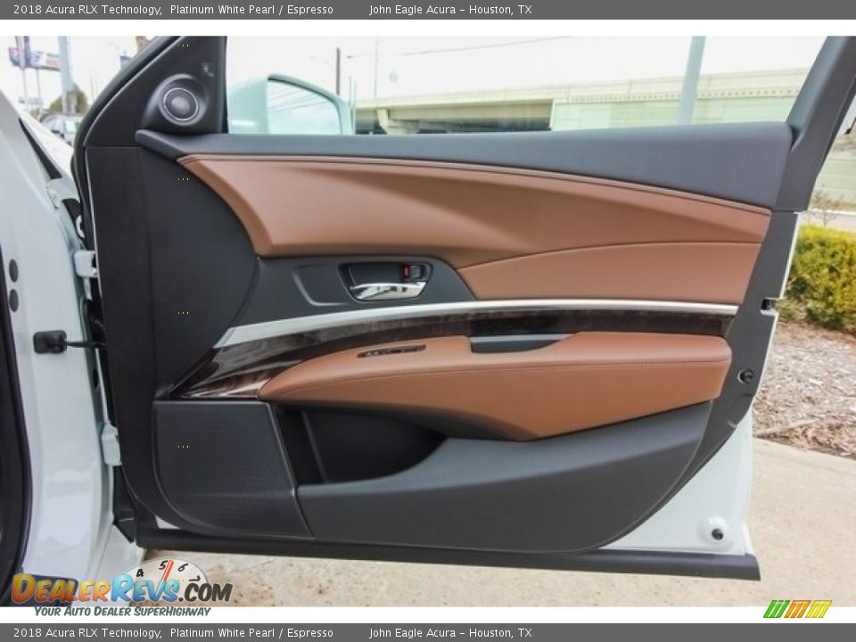 2018 Acura RLX Technology Platinum White Pearl / Espresso Photo #22