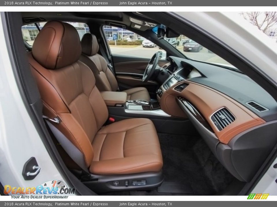 2018 Acura RLX Technology Platinum White Pearl / Espresso Photo #23