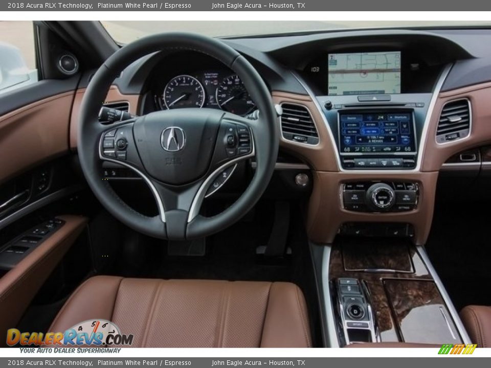 2018 Acura RLX Technology Platinum White Pearl / Espresso Photo #25