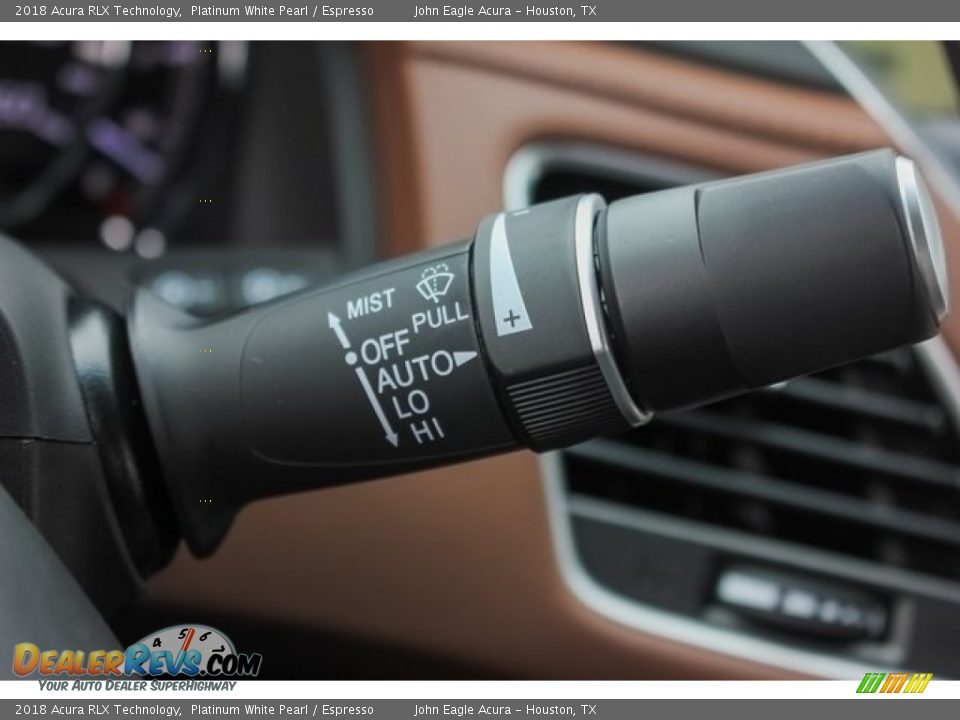 2018 Acura RLX Technology Platinum White Pearl / Espresso Photo #35