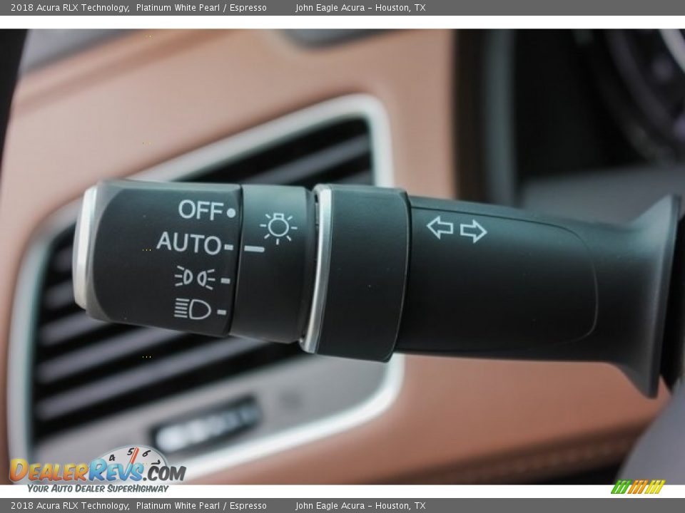 2018 Acura RLX Technology Platinum White Pearl / Espresso Photo #36