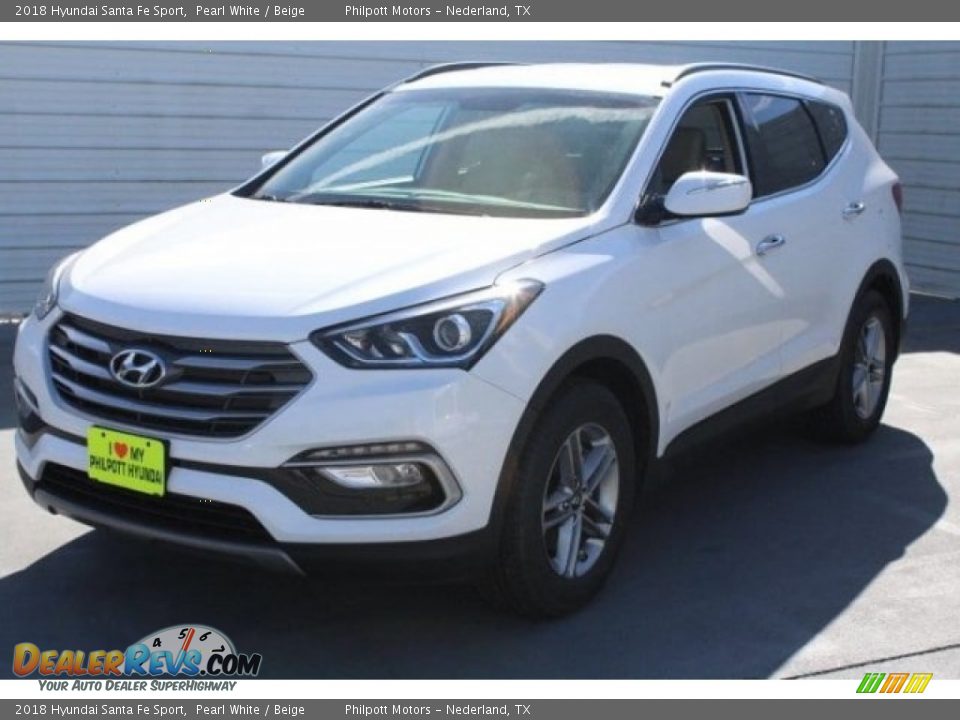 2018 Hyundai Santa Fe Sport Pearl White / Beige Photo #3