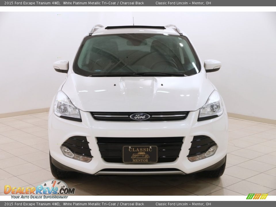2015 Ford Escape Titanium 4WD White Platinum Metallic Tri-Coat / Charcoal Black Photo #2