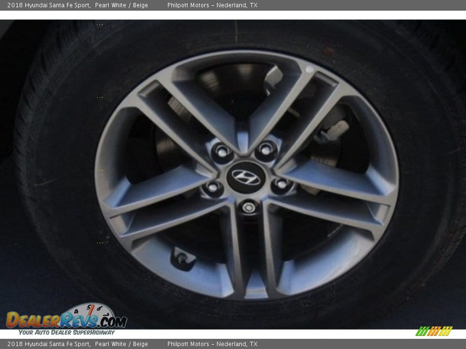 2018 Hyundai Santa Fe Sport Pearl White / Beige Photo #6
