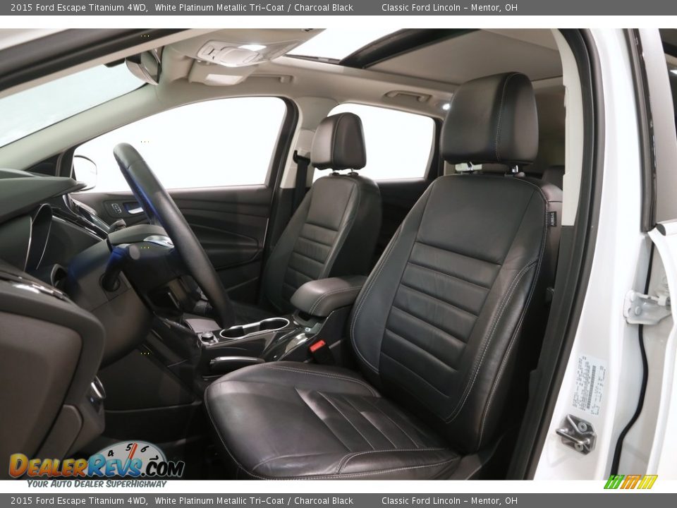 2015 Ford Escape Titanium 4WD White Platinum Metallic Tri-Coat / Charcoal Black Photo #5