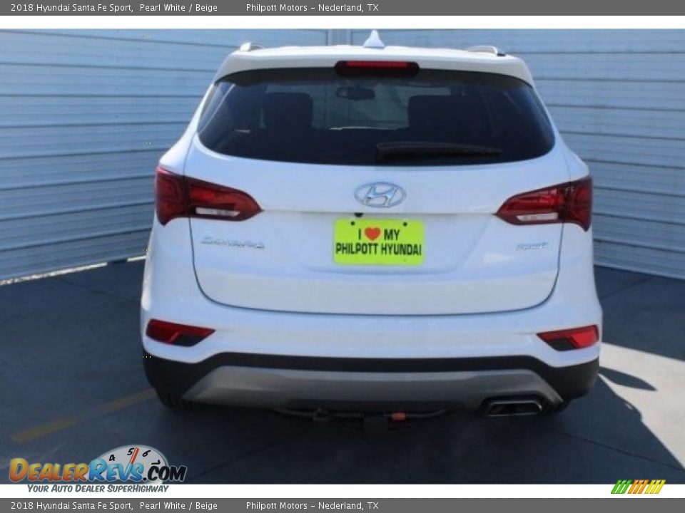 2018 Hyundai Santa Fe Sport Pearl White / Beige Photo #8