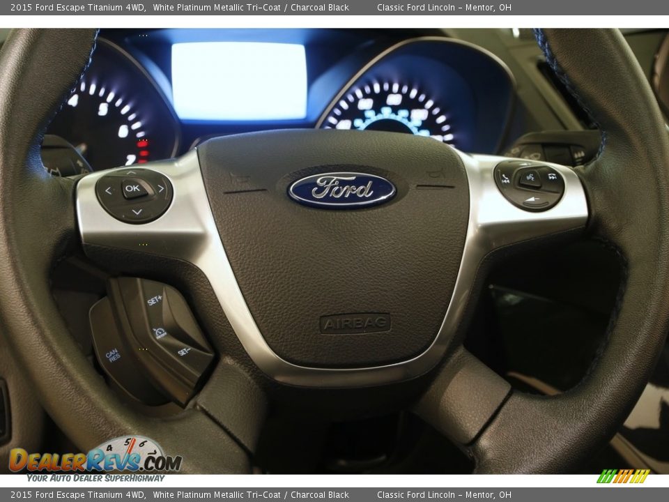 2015 Ford Escape Titanium 4WD White Platinum Metallic Tri-Coat / Charcoal Black Photo #6