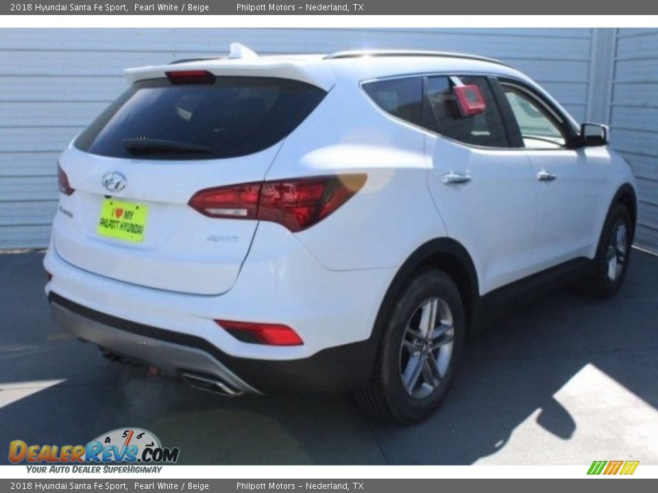 2018 Hyundai Santa Fe Sport Pearl White / Beige Photo #9