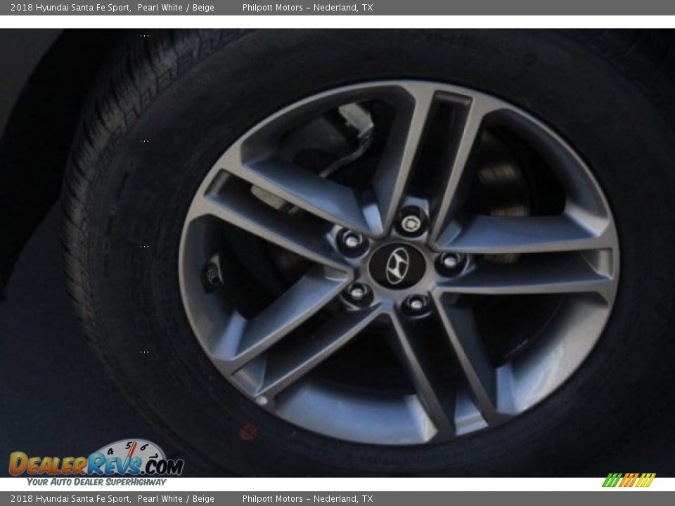 2018 Hyundai Santa Fe Sport Pearl White / Beige Photo #10