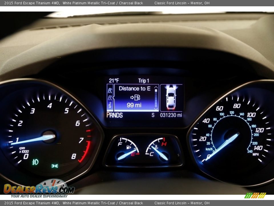 2015 Ford Escape Titanium 4WD White Platinum Metallic Tri-Coat / Charcoal Black Photo #7
