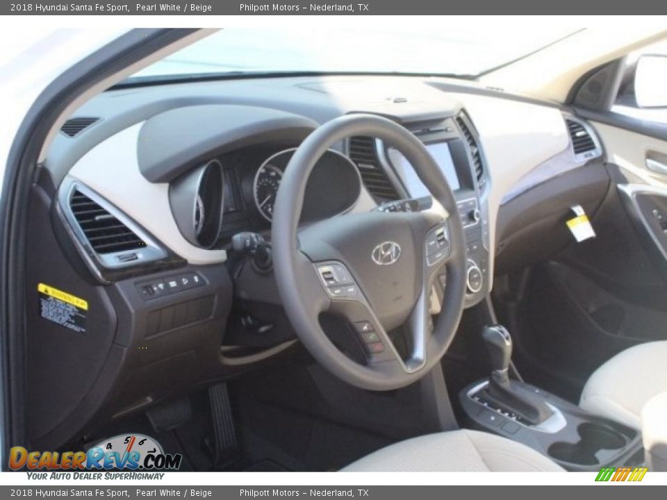 2018 Hyundai Santa Fe Sport Pearl White / Beige Photo #13