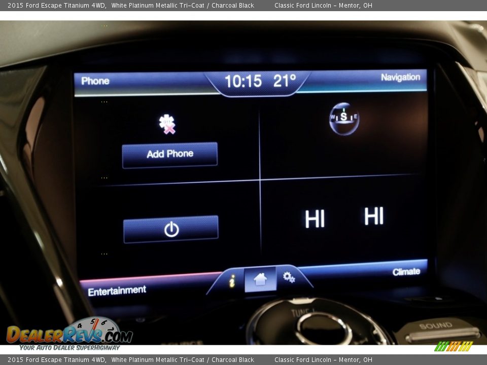 2015 Ford Escape Titanium 4WD White Platinum Metallic Tri-Coat / Charcoal Black Photo #9