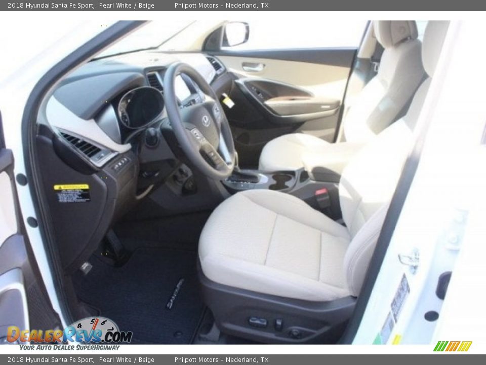 2018 Hyundai Santa Fe Sport Pearl White / Beige Photo #14