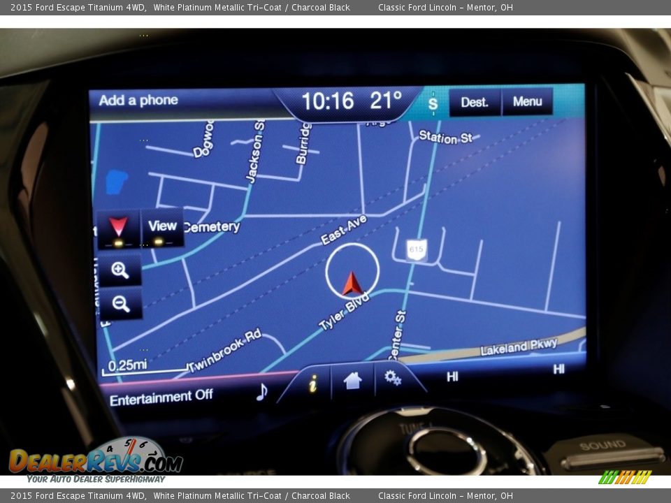 2015 Ford Escape Titanium 4WD White Platinum Metallic Tri-Coat / Charcoal Black Photo #10