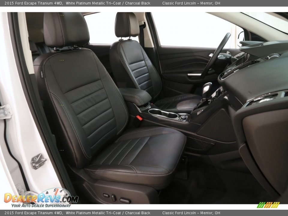 2015 Ford Escape Titanium 4WD White Platinum Metallic Tri-Coat / Charcoal Black Photo #13
