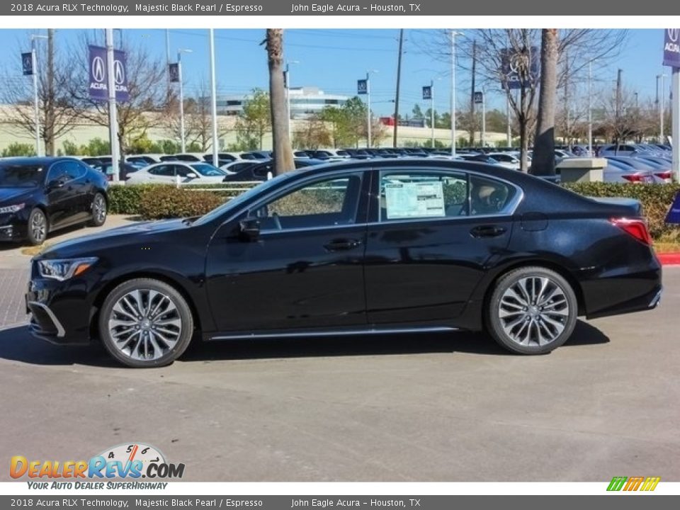 2018 Acura RLX Technology Majestic Black Pearl / Espresso Photo #4