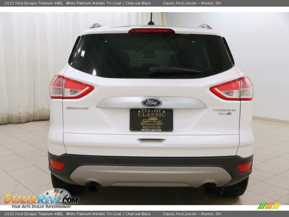 2015 Ford Escape Titanium 4WD White Platinum Metallic Tri-Coat / Charcoal Black Photo #16