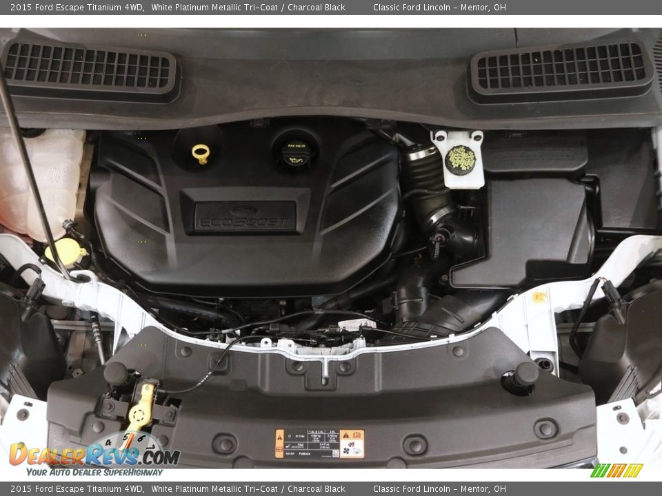 2015 Ford Escape Titanium 4WD White Platinum Metallic Tri-Coat / Charcoal Black Photo #17