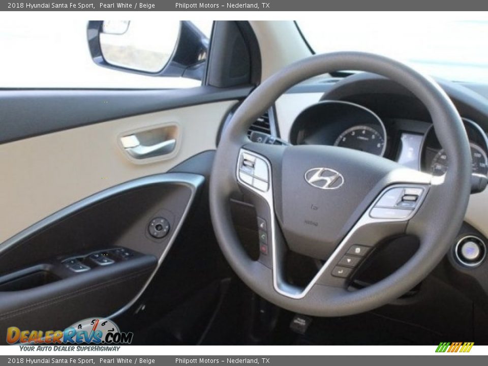 2018 Hyundai Santa Fe Sport Pearl White / Beige Photo #28