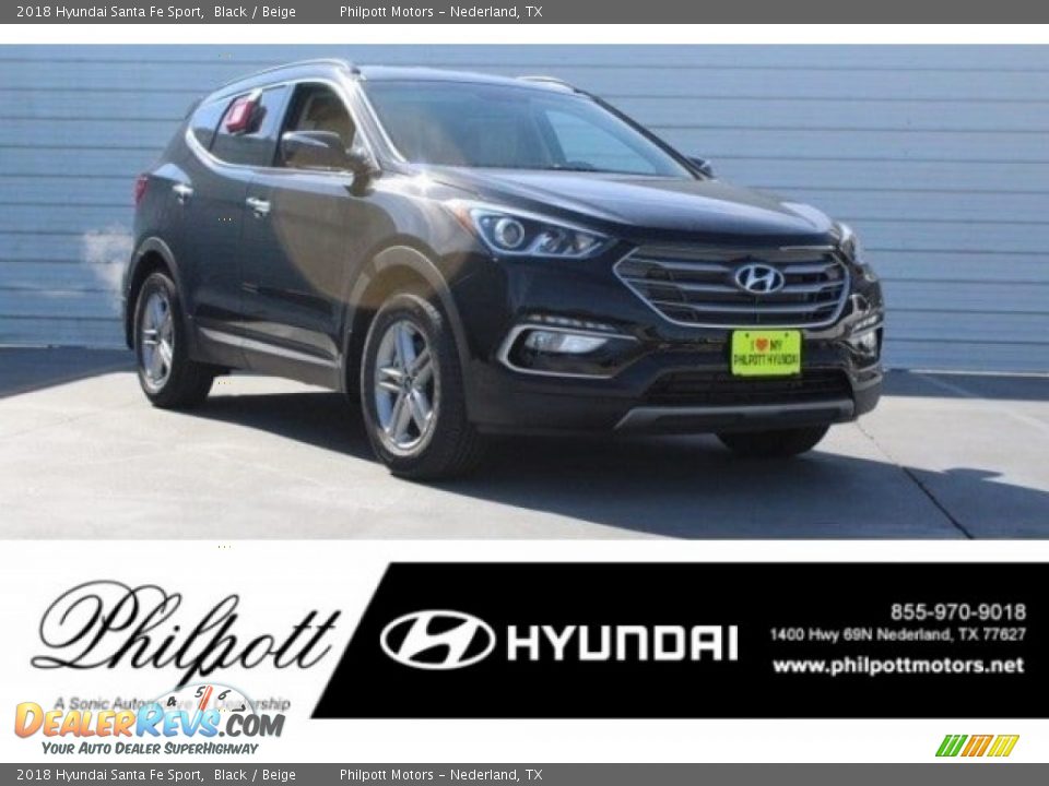 2018 Hyundai Santa Fe Sport Black / Beige Photo #1