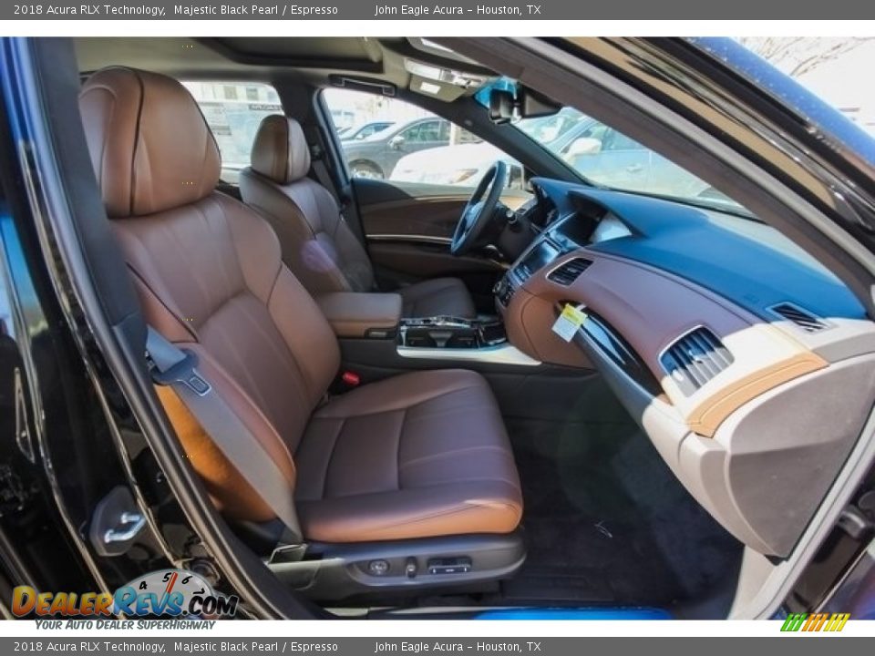 2018 Acura RLX Technology Majestic Black Pearl / Espresso Photo #22