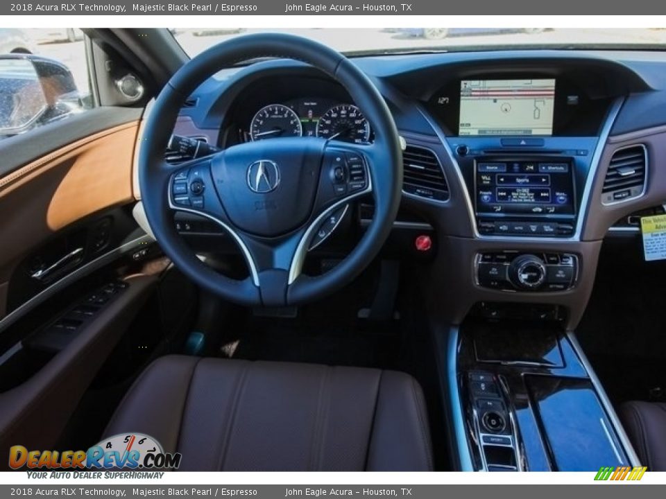 2018 Acura RLX Technology Majestic Black Pearl / Espresso Photo #25