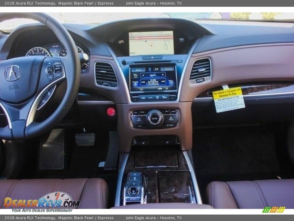 2018 Acura RLX Technology Majestic Black Pearl / Espresso Photo #27