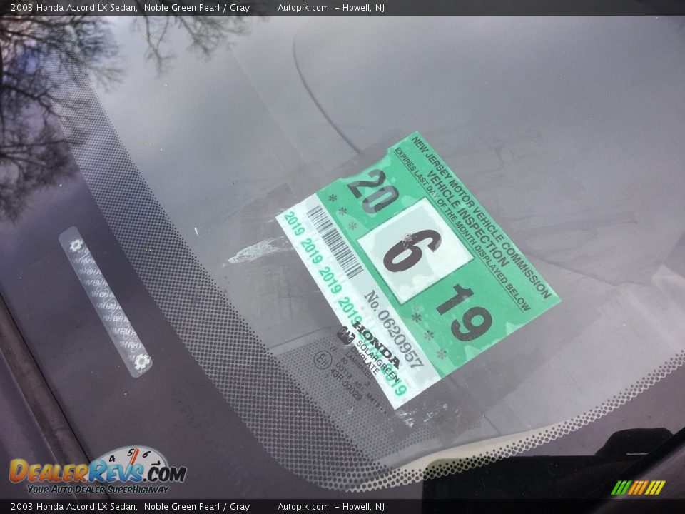 2003 Honda Accord LX Sedan Noble Green Pearl / Gray Photo #9