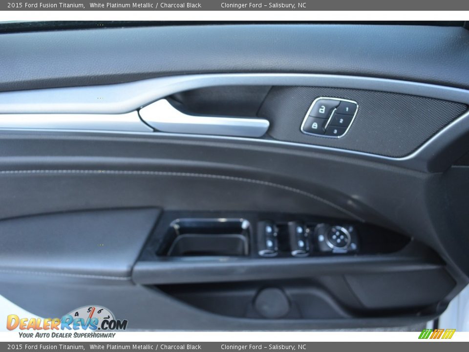 2015 Ford Fusion Titanium White Platinum Metallic / Charcoal Black Photo #8